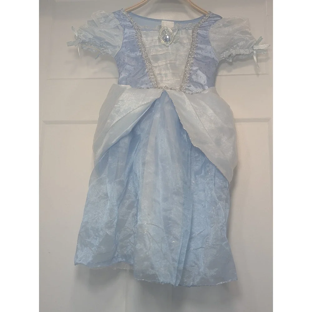 Disney Store Cinderella Dress Costume Halloween Blue Tulle Girls Size 3